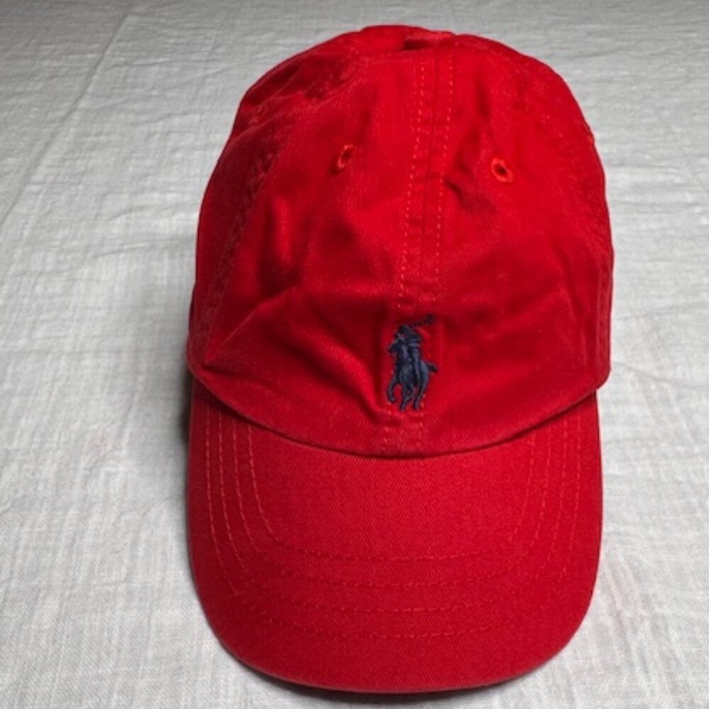 Polo Ralph Lauren Hat Cap Baby Toddler 9-24 Months Red Big Pony Preppy